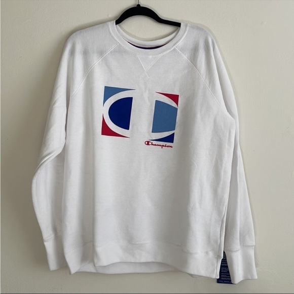 NWT Champion Women's Powerblend Crew, Graphic, White - Picture 3 of 7